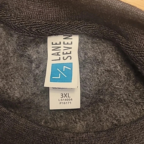 Men's 3XL dark gray CALI BLAZE crewneck sweater brand new from vendor LOT D3 - Picture 4 of 4